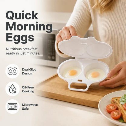 Microwave Egg Poacher – 2 Eggs in Minutes, No Pan & Easy Cleanup 🍳⚡