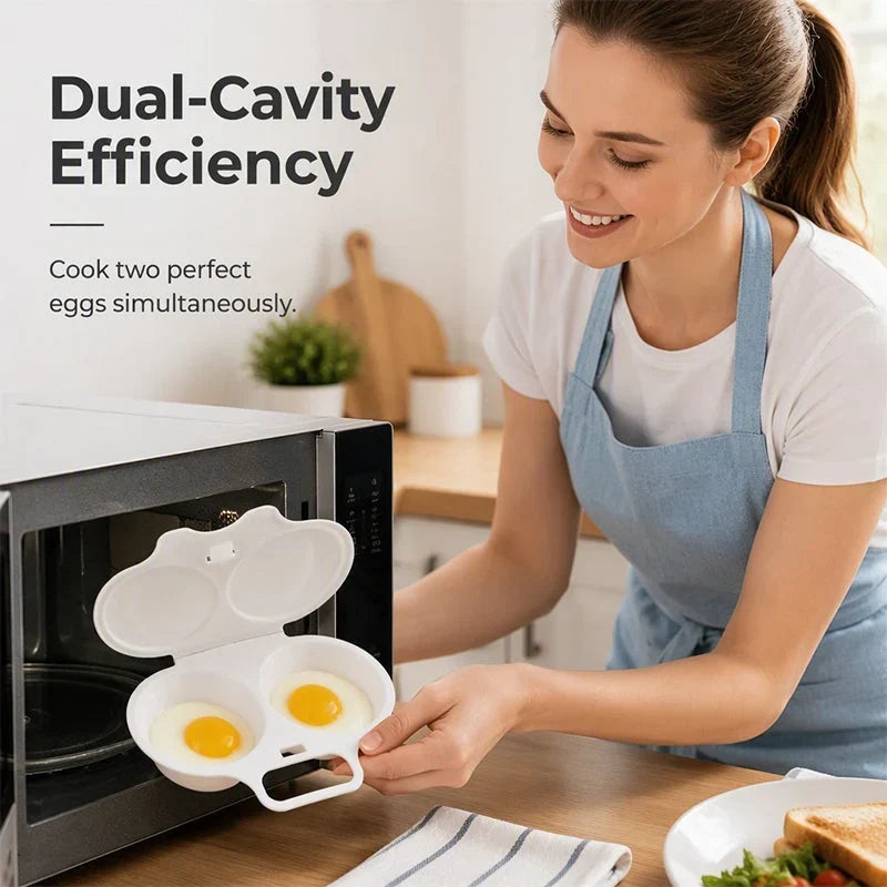Microwave Egg Poacher – 2 Eggs in Minutes, No Pan & Easy Cleanup 🍳⚡