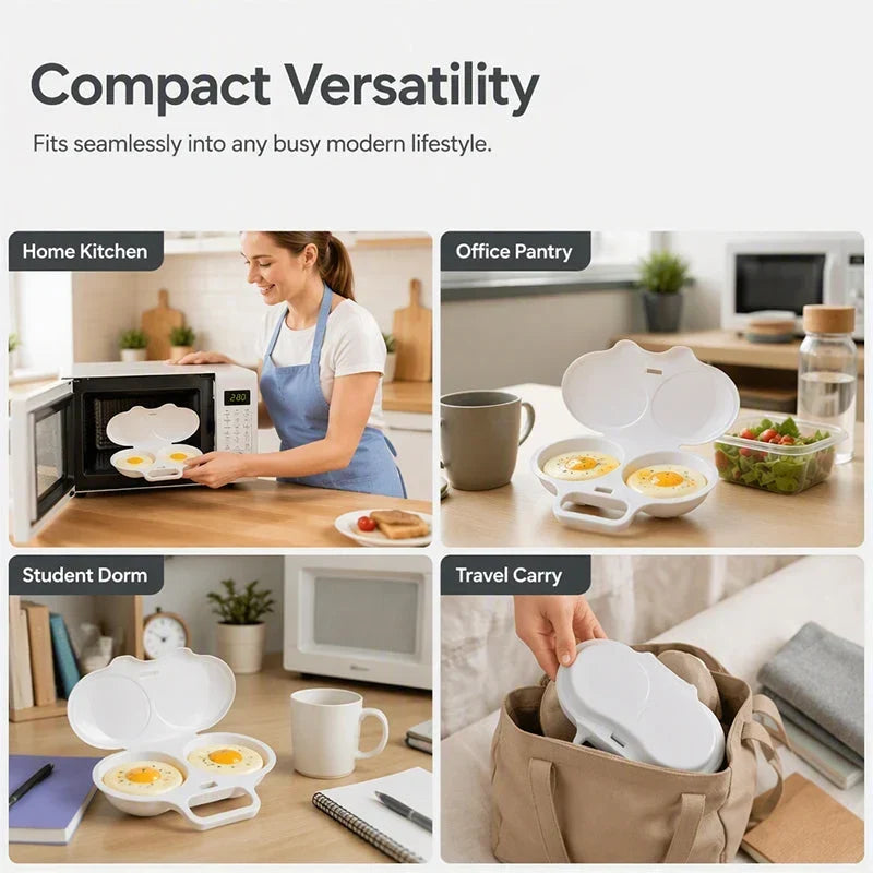 Microwave Egg Poacher – 2 Eggs in Minutes, No Pan & Easy Cleanup 🍳⚡